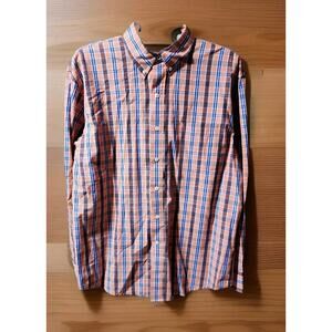 Men's Izod Dress Shirt Size Large In Color Orangeade With Front Pocket